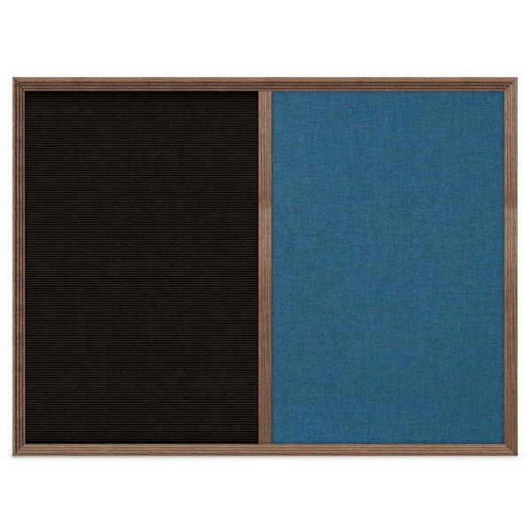 Enclosed Corkboard, 1 Door, 72"x36", 4" Fra, UV3425-BLACK-COBACC